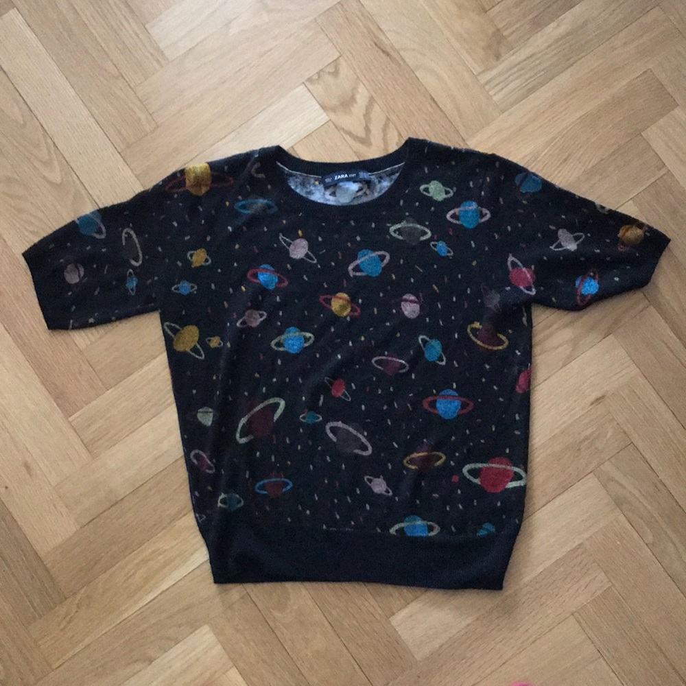 Zara planets knit sweater